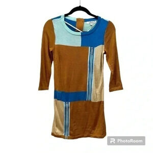 Vero Moda Color-Blocked Knit Mini Dress XS